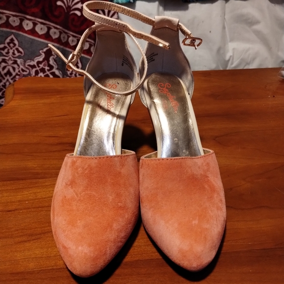 Seychelles Shoes - Seychelles pink & tan heels
